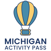 hot air balloon with words Michigan Activities Pass 
