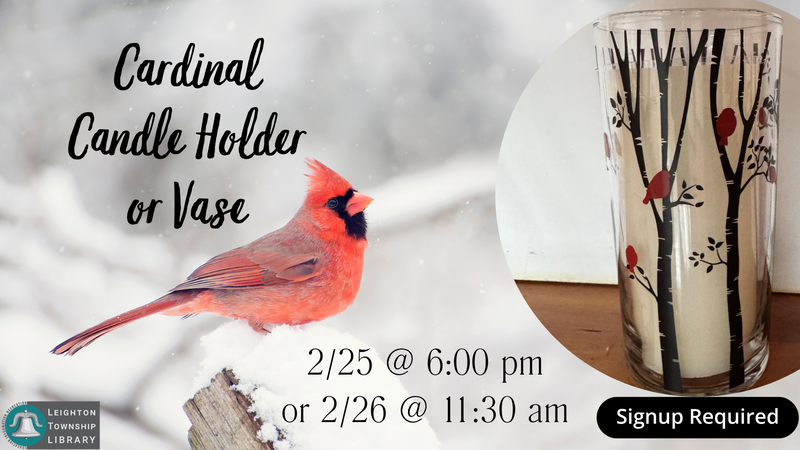 Cardinal Candle Holder or Vase