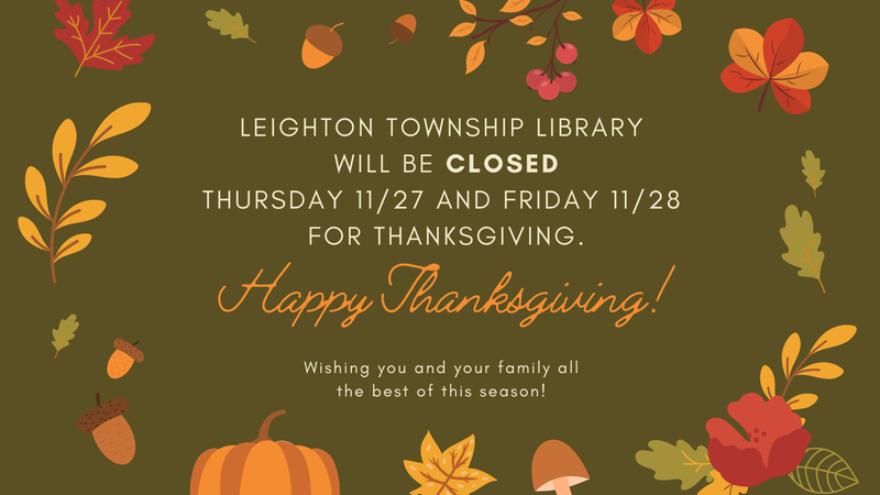 CLOSED - for Thanksgiving